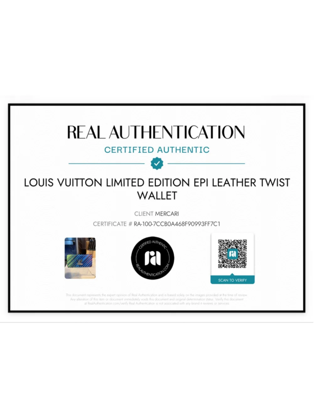Louis Vuitton Limited Edition Epi Leather Twist Wallet